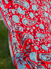 Load image into Gallery viewer, Rust Red x Grey Large Handmade Georgette Wrap / Throw