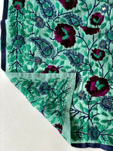 Load image into Gallery viewer, Teal x Purple Mini Georgette Neck Scarf / Wrap