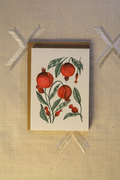 Pack of 5 Greeting Cards POMEGRANATES