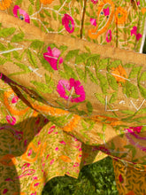 Load image into Gallery viewer, Mellow Yellow Large Handmade Chanderi Silk Wrap / Throw
