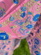 Load image into Gallery viewer, Pink x Blue Large Handmade Chanderi Silk Wrap / Throw