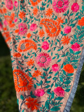 Load image into Gallery viewer, Rose Gold x Orange Large Handmade Chanderi Silk Wrap / Throw