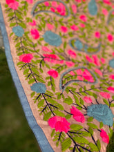Load image into Gallery viewer, Rose Gold x Grey Large Handmade Chanderi Silk Wrap / Throw