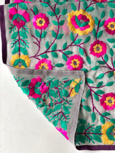 Load image into Gallery viewer, Yellow x Teal Mini Georgette Neck Scarf / Wrap