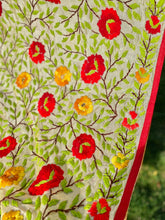 Load image into Gallery viewer, Cream x Yellow Large Handmade Chanderi Silk Wrap / Throw