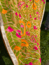 Load image into Gallery viewer, Mellow Yellow Large Handmade Chanderi Silk Wrap / Throw