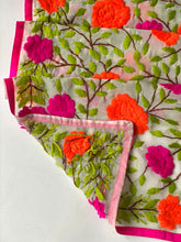Load image into Gallery viewer, Pink x Orange Mini Georgette Neck Scarf / Wrap