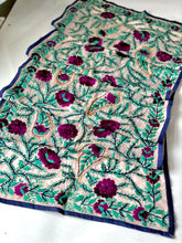 Load image into Gallery viewer, Purple x Teal Mini Georgette Neck Scarf / Wrap