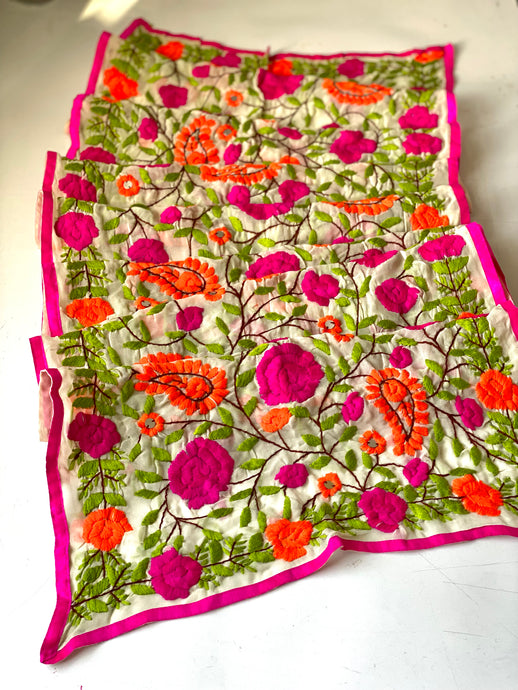 Pink x Orange Mini Georgette Neck Scarf / Wrap