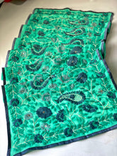 Load image into Gallery viewer, Teal x Grey Mini Georgette Neck Scarf / Wrap