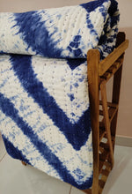 Load image into Gallery viewer, Indigo Shibori Kantha Quilt | Lightweight Cotton