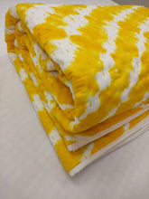 Load image into Gallery viewer, Yellow Tie &amp; Dye Kantha Quilt | Lightweight Cotton
