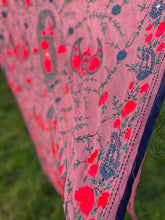 Load image into Gallery viewer, Pink x Teal Large Handmade Georgette Wrap / Throw