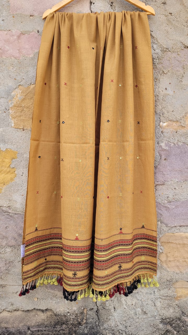 Mustard Yellow Handwoven Merino Wool Shawl