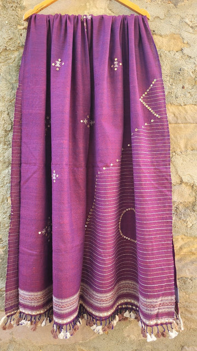 Deep Pink Handwoven Merino Sheep Wool Shawl