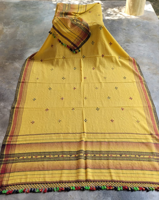 Multicoloured Handwoven Kala Cotton Lightweight Shawl