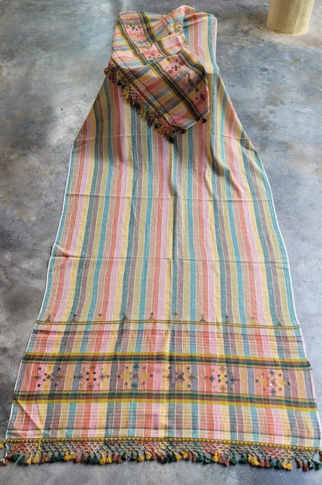 Multicoloured Handwoven Kala Cotton Lightweight Shawl