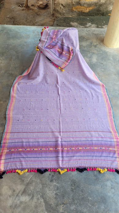 Multicoloured Handwoven Kala Cotton Lightweight Shawl