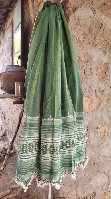 Multicoloured Handwoven Kala Cotton Lightweight Shawl