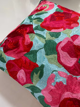 Load image into Gallery viewer, Arctic Blue Floral Cushion Cover | Silk Yarn