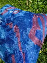 Load image into Gallery viewer, Kingfisher Ultramarine Floral Cushion Cover | Silk Yarn