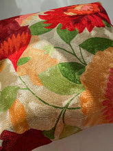 Load image into Gallery viewer, Warm Ecru Floral Cushion Cover | Silk Yarn