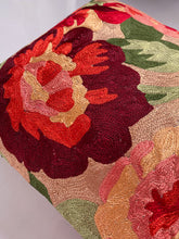 Load image into Gallery viewer, Coral Gold Floral Cushion Cover | Silk Yarn