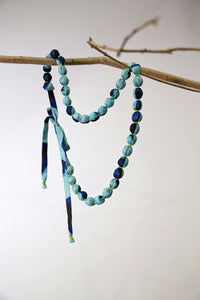 Zero Waste Shibori x Itajime Statement Necklaces in Silk Varieties | Gift Ideas for Her