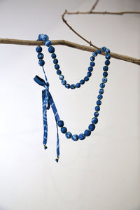 Zero Waste Shibori x Itajime Statement Necklaces in Silk Varieties | Gift Ideas for Her
