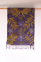 Load image into Gallery viewer, Purple Botanical Print Scarf | Indigenous Cotton | Handwoven &amp; Naturally Dyed - 0009A-SY-HT
