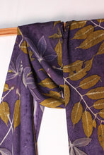 Load image into Gallery viewer, Purple Botanical Print Scarf | Indigenous Cotton | Handwoven &amp; Naturally Dyed - 0009A-SY-HT