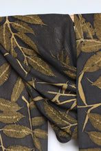 Load image into Gallery viewer, Black Botanical Print Scarf | Indigenous Cotton | Handwoven &amp; Naturally Dyed - 0011B-SY-HT