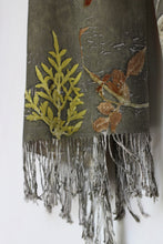 Load image into Gallery viewer, Green Botanical Print Scarf | Indigenous Cotton | Handwoven &amp; Naturally Dyed - 0002C-SY-HT