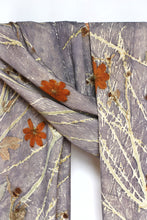 Load image into Gallery viewer, Light Grey Botanical Print Scarf | Indigenous Cotton | Handwoven &amp; Naturally Dyed - 0007B-SY-HT