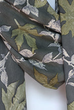 Load image into Gallery viewer, Green Botanical Print Scarf | Indigenous Cotton | Handwoven &amp; Naturally Dyed - 0002B-SY-HT