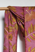 Load image into Gallery viewer, Purple Botanical Print Scarf | Indigenous Cotton | Handwoven &amp; Naturally Dyed - 0012F-SY-HT
