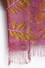 Load image into Gallery viewer, Purple Botanical Print Scarf | Indigenous Cotton | Handwoven &amp; Naturally Dyed - 0012F-SY-HT