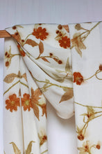 Load image into Gallery viewer, White Botanical Print Scarf | Indigenous Cotton | Handwoven &amp; Naturally Dyed - 0020B-SY-HT