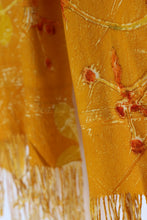 Load image into Gallery viewer, Orange Botanical Print Scarf | Indigenous Cotton | Handwoven &amp; Naturally Dyed - 0010E-SY-HT