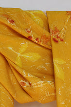 Load image into Gallery viewer, Orange Botanical Print Scarf | Indigenous Cotton | Handwoven &amp; Naturally Dyed - 0010E-SY-HT