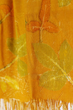 Load image into Gallery viewer, Orange Botanical Print Scarf | Indigenous Cotton | Handwoven &amp; Naturally Dyed - 0010D-SY-HT