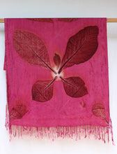 Load image into Gallery viewer, Pink Fanta Botanical Print Scarf | Indigenous Cotton | Handwoven &amp; Naturally Dyed - 0016A-SY-HT