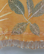 Load image into Gallery viewer, Orange Botanical Print Scarf | Indigenous Cotton | Handwoven &amp; Naturally Dyed - 0010C-SY-HT