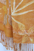Load image into Gallery viewer, Orange Botanical Print Scarf | Indigenous Cotton | Handwoven &amp; Naturally Dyed - 0010C-SY-HT