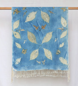 Botanical Print Scarf | Indigenous Cotton | Handwoven & Naturally Dyed - 0014B-SY-HT