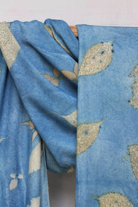 Botanical Print Scarf | Indigenous Cotton | Handwoven & Naturally Dyed - 0014B-SY-HT