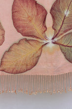 Load image into Gallery viewer, Peach Botanical Print Scarf | Indigenous Cotton | Handwoven &amp; Naturally Dyed - 0018B-SY-HT
