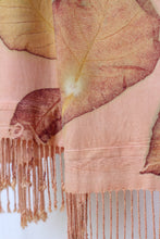 Load image into Gallery viewer, Peach Botanical Print Scarf | Indigenous Cotton | Handwoven &amp; Naturally Dyed - 0018B-SY-HT