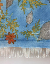 Load image into Gallery viewer, Light Blue Botanical Print Scarf | Indigenous Cotton | Handwoven &amp; Naturally Dyed - 0014A-SY-HT