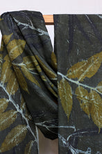 Load image into Gallery viewer, Medium Blue Botanical Print Scarf | Indigenous Cotton | Handwoven &amp; Naturally Dyed - 0013A-SY-HT